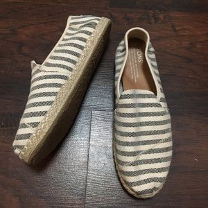 TOMS striped espadrille shoes